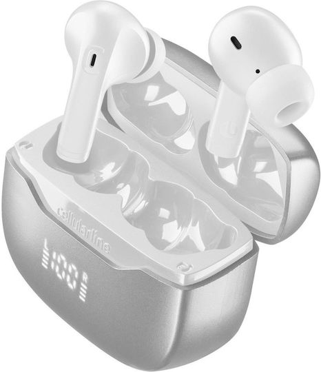 Cellular Line Key Pro ENC In ear Bluetooth хендсфри Слушалки с Кутийка за Зареждане Бял