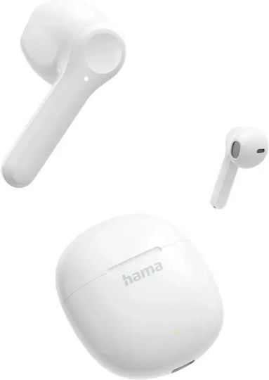 HAMA Action One Earbud Bluetooth Handsfree Earphones with Charging Case White