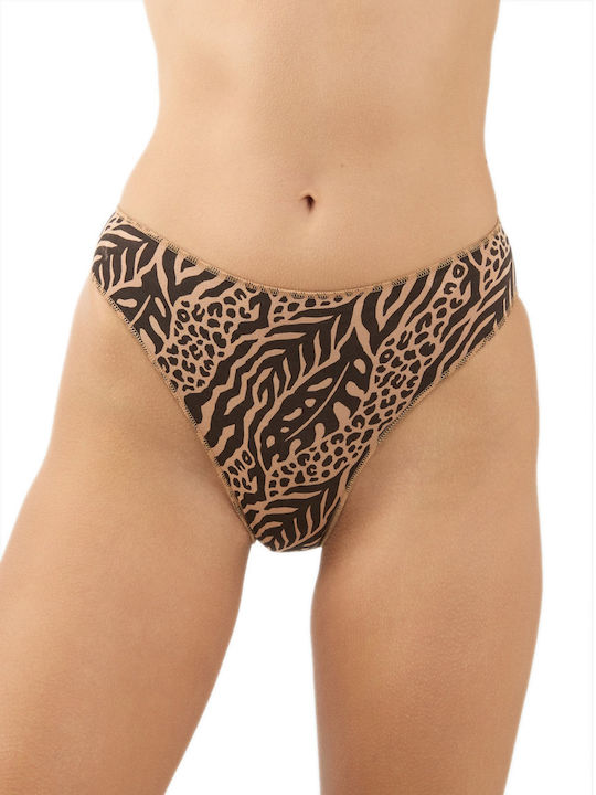 Fimelle Women's Briefs 2Pack Seamless Brown