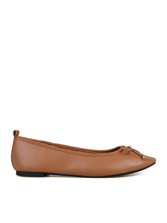 Women's Ballerina Shoes in Brown Colour