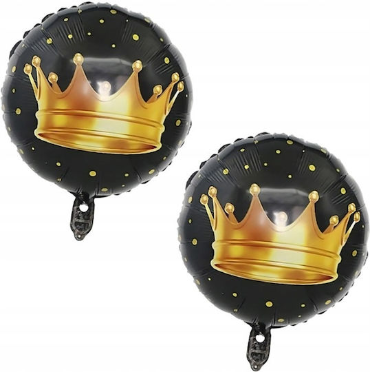 Set 5 Baloane Rotunde Zi De Naștere Folie Negre Jumbo 91cm