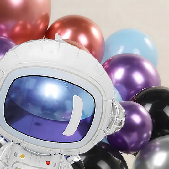 Composition with 108 Blue Astronauts Balloons