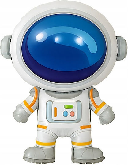 Set 5 Baloane Rotunde Zi De Naștere Astronauți Folie Argintii Jumbo 80 cm