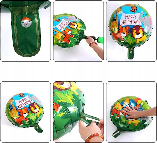 Set 5 Baloane Rotunde Zi De Naștere Folie Argintii