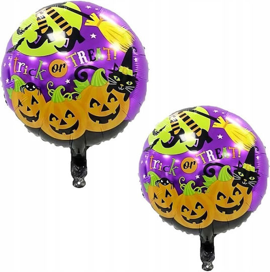 Set 5 Baloane Halloween Folie Portocalii