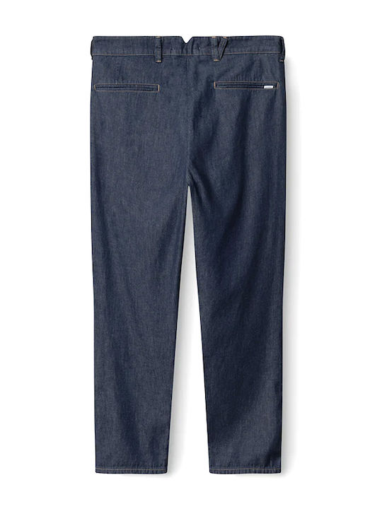 Gabba Firenze Ανδρικό Παντελόνι Τζιν Cropped Relaxed Fit Μπλε