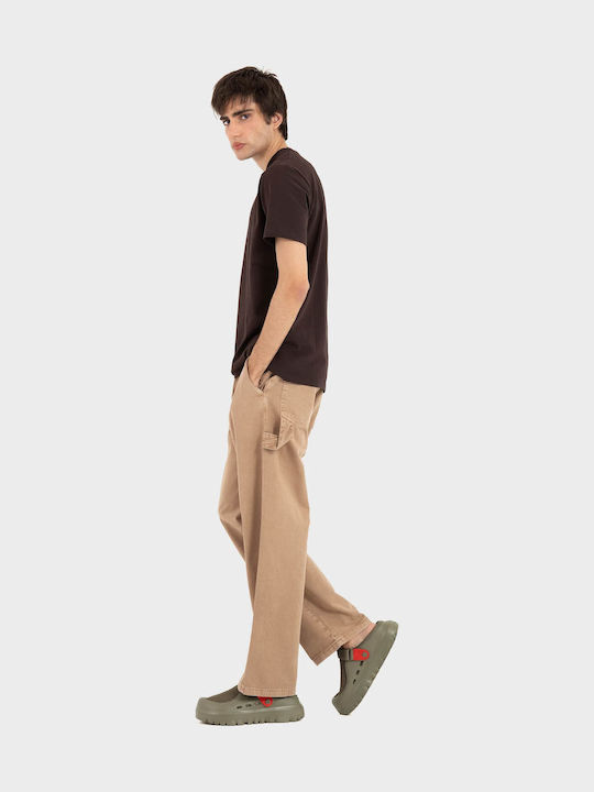 Men's Jeans Pants with Loose Fit Beige