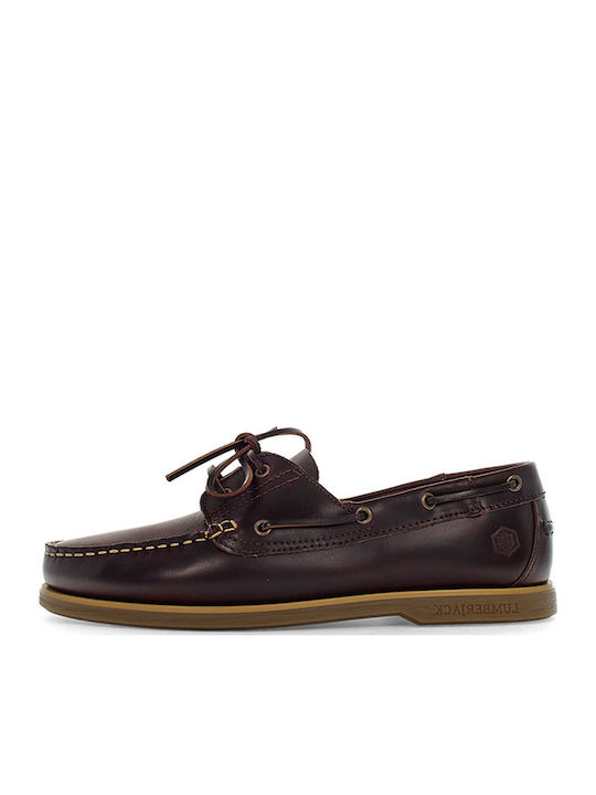 Navigator Leather Men's Boat Shoes in Brown Colour