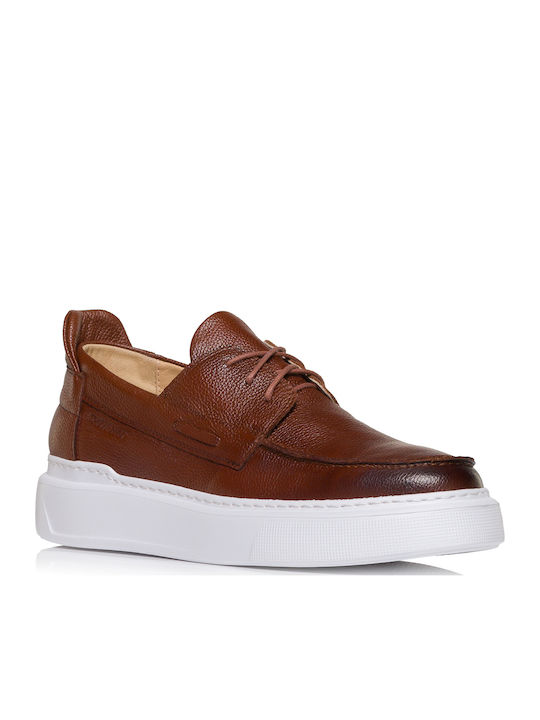 Leder Herren Mokassins in Tabac Braun Farbe