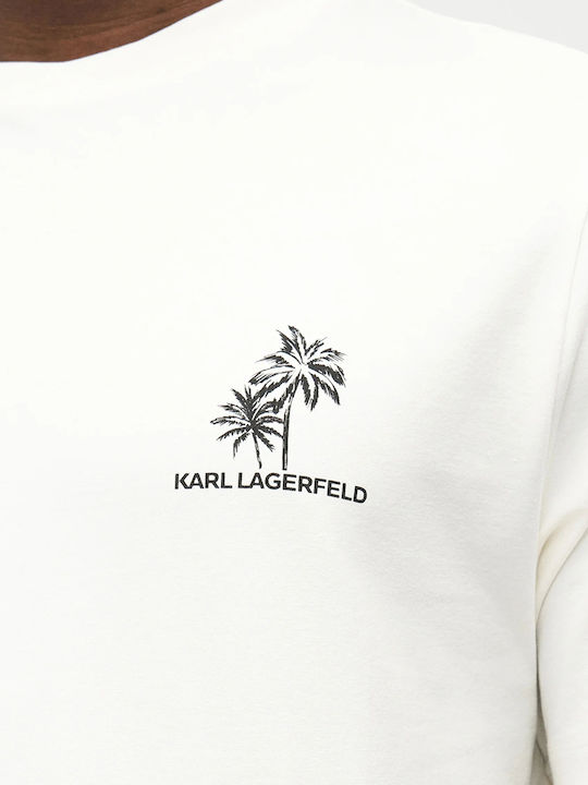 Herrenblusen Crewneck T-Shirt Ecru