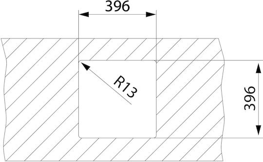 Teka 40.40 M-xp Pureclean Υποκαθήμενος Inox Μ44xΠ44cm Γκρι