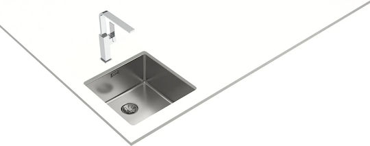 Teka 40.40 M-xp Pureclean Υποκαθήμενος Νεροχύτης Inox Μ44xΠ44cm Γκρι