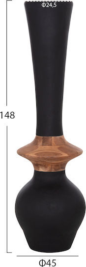 HomeMarkt Set Decorative Floor Vases Concrete Nebula Brown 3pcs