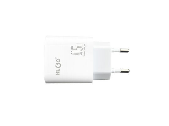 KLGO Charger Without Cable with USB-A Port and 2 USB-C Ports 45W Whites (PD-68)