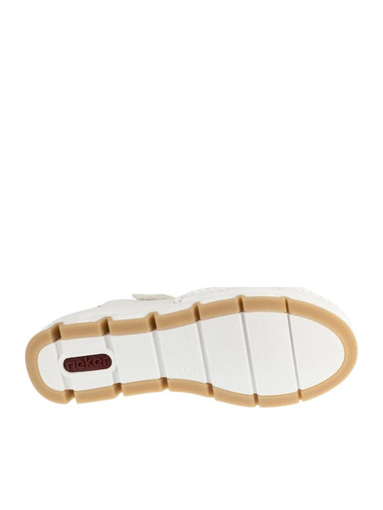 Leather Women's Moccasins in White Colour