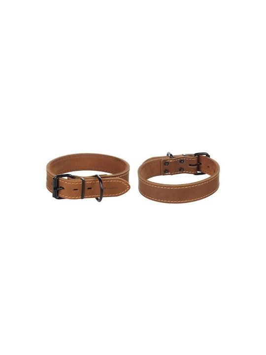 Flamingo Κολάρο Σκύλου Collar Montana Leather Wide Cognac M L 39.5-49.5cm X 35mm