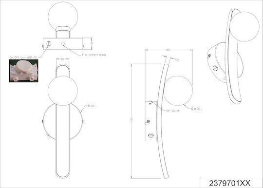 Trio Lighting Napoli Φωτιστικό Τοίχου Trio Lighting Napoli Φωτιστικό Τοίχου