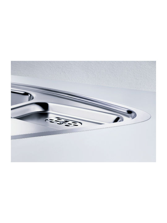 Blanco Corner Drop-In Kitchen Sink Inox Brushed L93xW51cm Gray