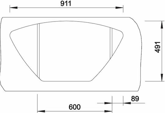 Blanco Lantos 9 Eif Ένθετος Νεροχύτης Γωνιακός Inox Brushed Μ93xΠ51cm Ασημί