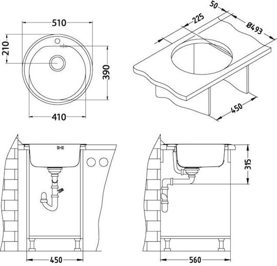 Alveus 1070807 Ένθετος Inox Μ51xΠ51cm Ροζ Alveus 1070807 Ένθετος Inox Μ51xΠ51cm Ροζ