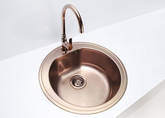 Alveus Drop-In Küchenspüle Inox M51xB51cm Rosa