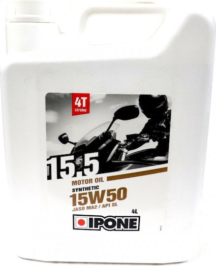 Ipone 15.5 15W-50 Semi-Synthetic Motorcycle Oil for Four-Stroke Engines 4lt