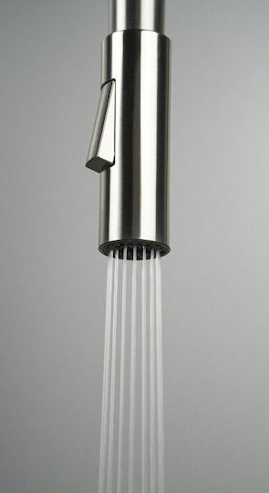 Spout Deante Luno Aba 574w Faucet Brushed Steel Beige
