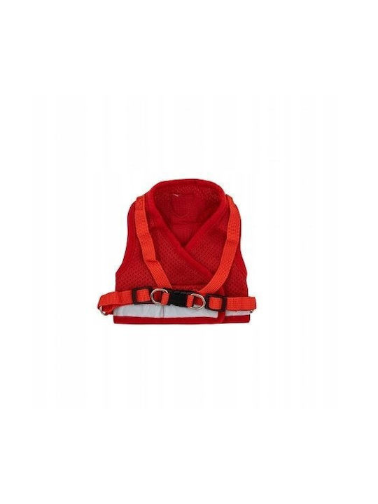 Set Harness + Leash Dog Red Polyester Size L Reflective Elements Set Harness + Leash Dog Red Polyester Size L Reflective Elements