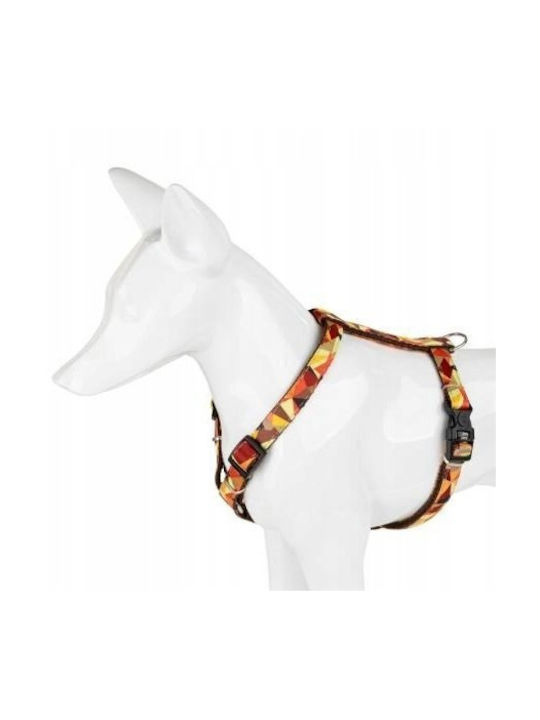 Dog Harness Autumn Pattern Tape 20mm/50-80cm Brown Dog Harness Autumn Pattern Tape 20mm/50-80cm Brown