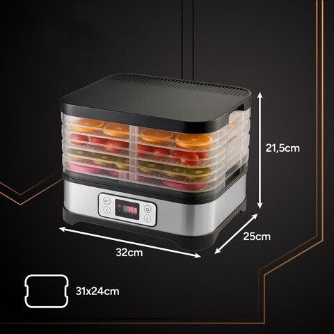 Deshidrator de Alimente cu Rafturi