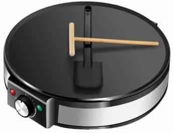 Aparat de Făcut Clătite Negru din Oțel Inoxidabil 1200W Putere Diametru Placă 30cm Temperatură Reglabilă Zln 2922