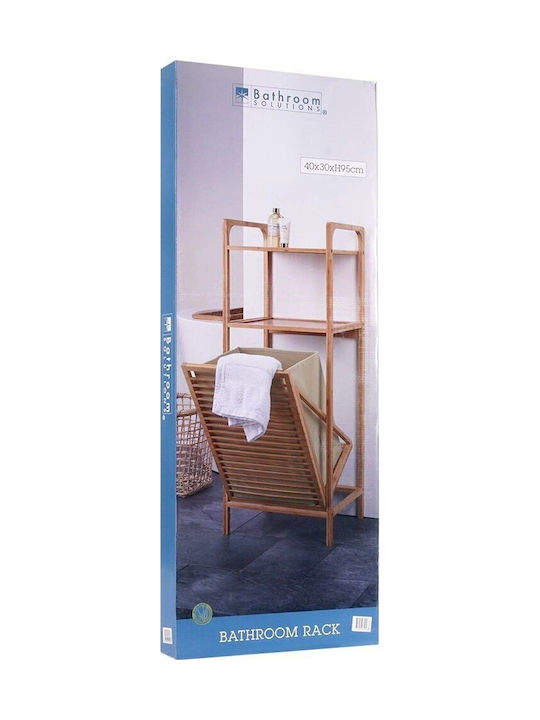 1293922 Καλάθι Απλύτων Bamboo 40x30x95cm Μπεζ