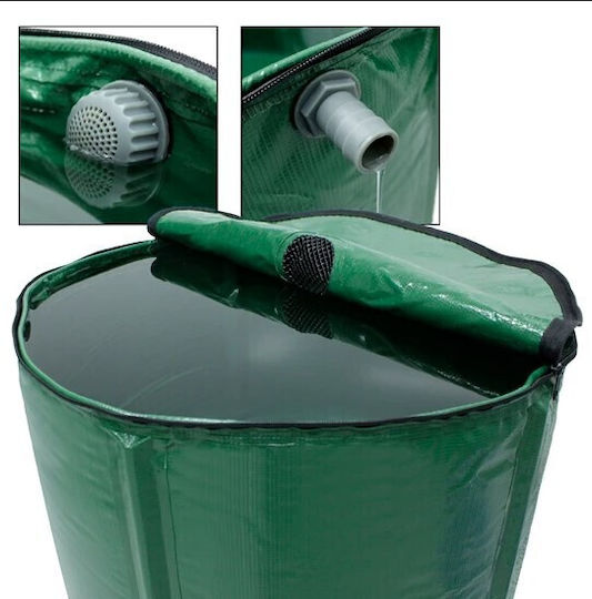 Rezervor Plastic de Apă / Combustibil Cilindric Vertical 100l Verde