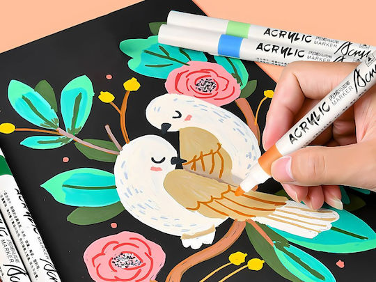 Acryl Marker Multicolor 4mm Set 12 Stück