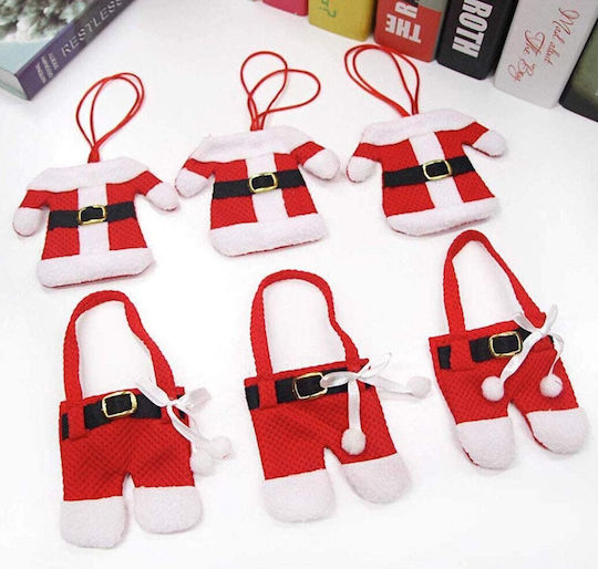 Set Christmas Case for Cutlery Santa Clauses 6 Pieces