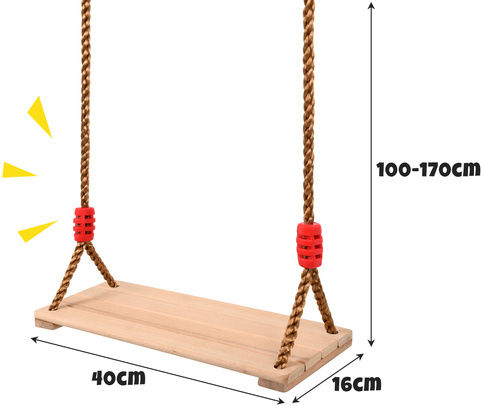 Cunie Suspendată Din Lemn 40x16cm Bej