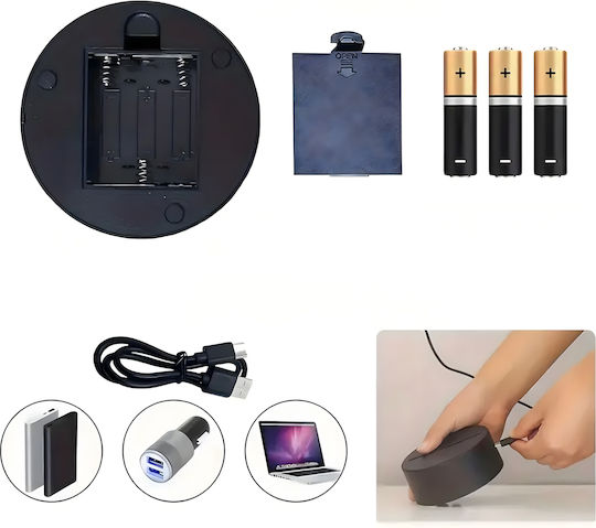 Lampă De Noptieră Led Rgb 3d Urs Inima Alimentată Cu Baterie Usb Lumină Alb Cald 22 X 11 X 8.5 Cm