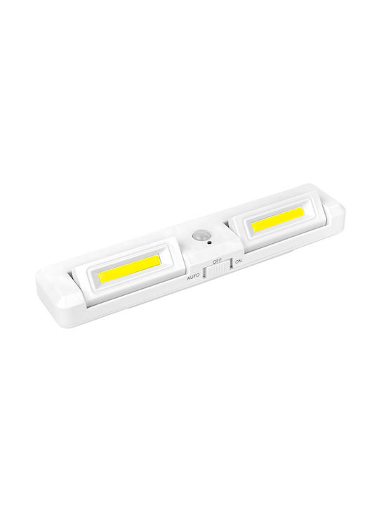 Lampă Led Cu Senzor De Mișcare 1w 4000k Alb Neutru Rază De Detecție 3-5 M Unghi 90° Autoadeziv 22 X 4.5 X 2.2 Cm Alb