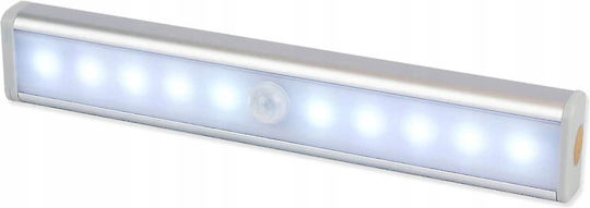 Lampă LED cu Senzor de Mișcare Amurg Lumină Rece Oprire Automată Montare Magnetică Adezivă Alimentată cu Baterii 19 x 3 x 1.5 cm