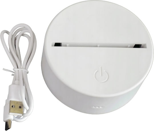Lampă De Noptieră Led Rgb 3d Urs Inima Alimentată Cu Baterie Usb Lumină Alb Cald 22 X 11 X 8.5 Cm
