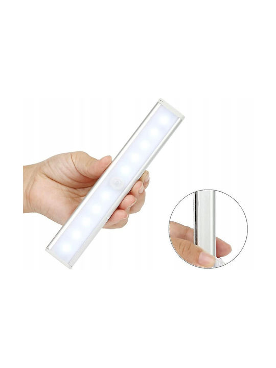 Led Lamp Motion Dusk Sensor Cool Light Automatic Shut-off Adhesive Magnetic Mount Battery Powered 19 X 3 X 1.5 Cm