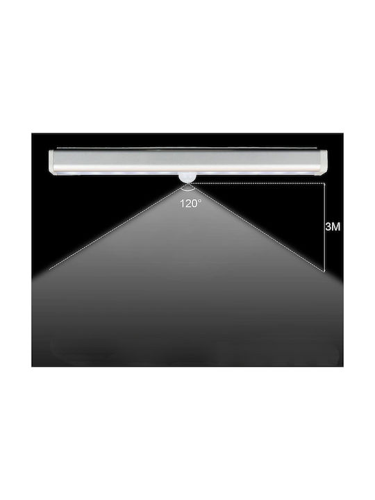 Led Lamp Motion Dusk Sensor Cool Light Automatic Shut-off Adhesive Magnetic Mount Battery Powered 19 X 3 X 1.5 Cm