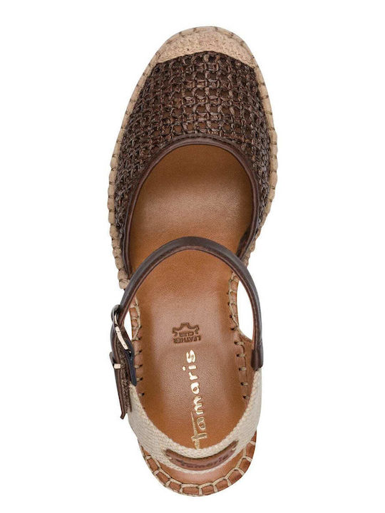Sommer Damenplattformen in Stil Espadrilles Braune