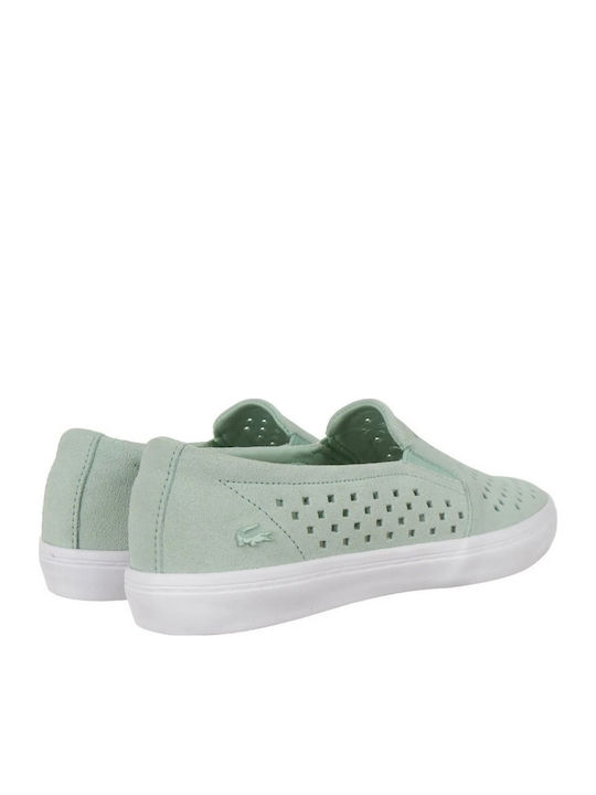 Women's Slip-Ons Made Of Synthetic Leather Green
