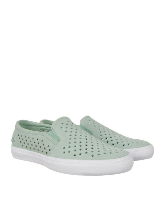 Women's Slip-Ons Made Of Synthetic Leather Green