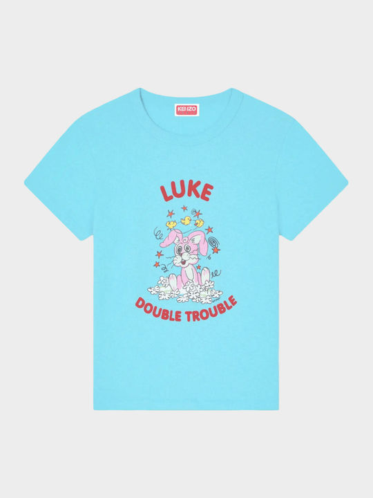 Cartoon Women's T-shirt Blue