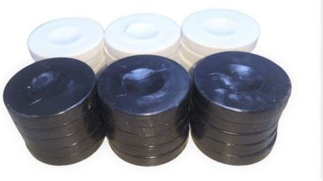 Set Kunststoff-Damespiel & Würfel für Backgammon Weiß 30 Stück 1036A