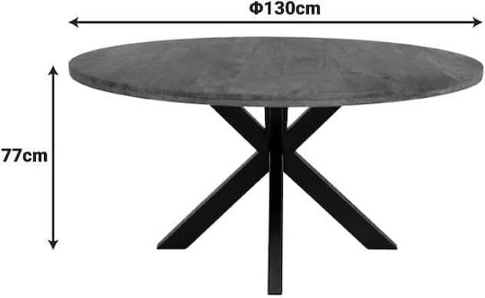 Royalty Στρογγυλό Τραπεζαρίας Καρυδί 130x130x77εκ. Royalty Στρογγυλό Τραπεζαρίας Καρυδί 130x130x77εκ.