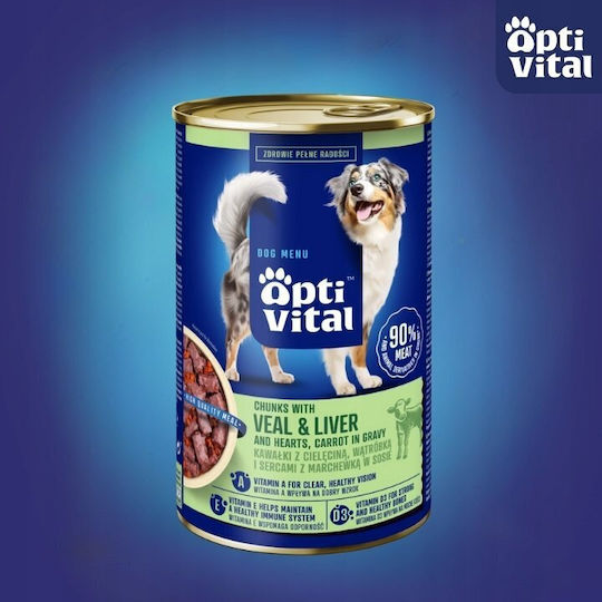 Triton Wet Dog Food in Cans with Poultry Liver Beef and Chicken 1250gr