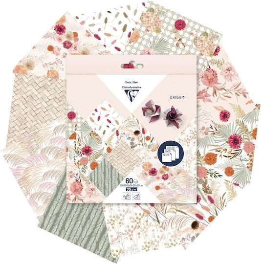 Clairefontaine Origami Paper Dried Flowers Paper Pack